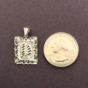 Initial “D” silver .925 pendant